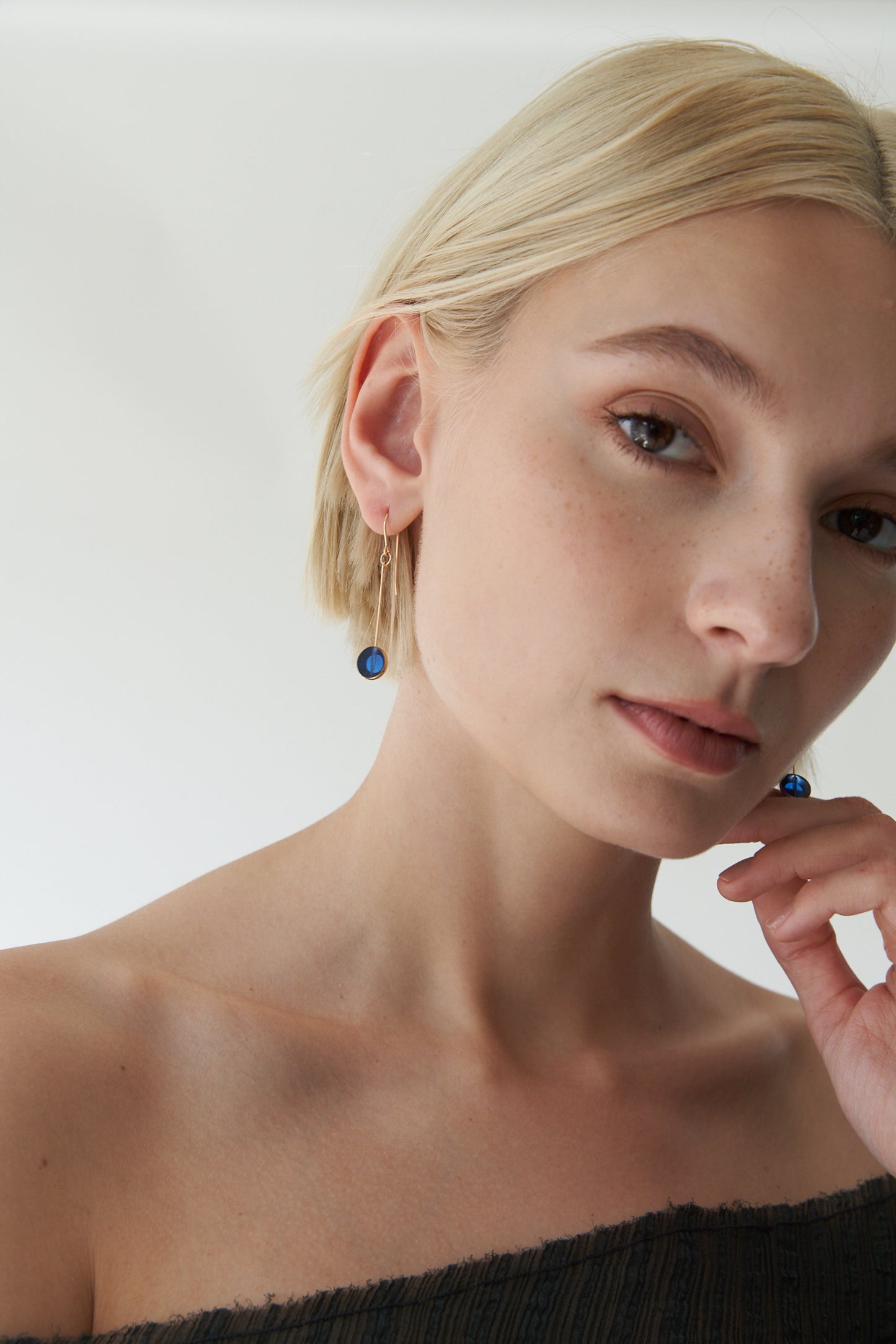 Ronni Kappos Translucent Circle Earrings