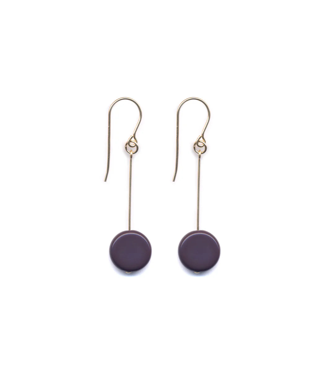 Ronni Kappos Circle Earrings Mauve