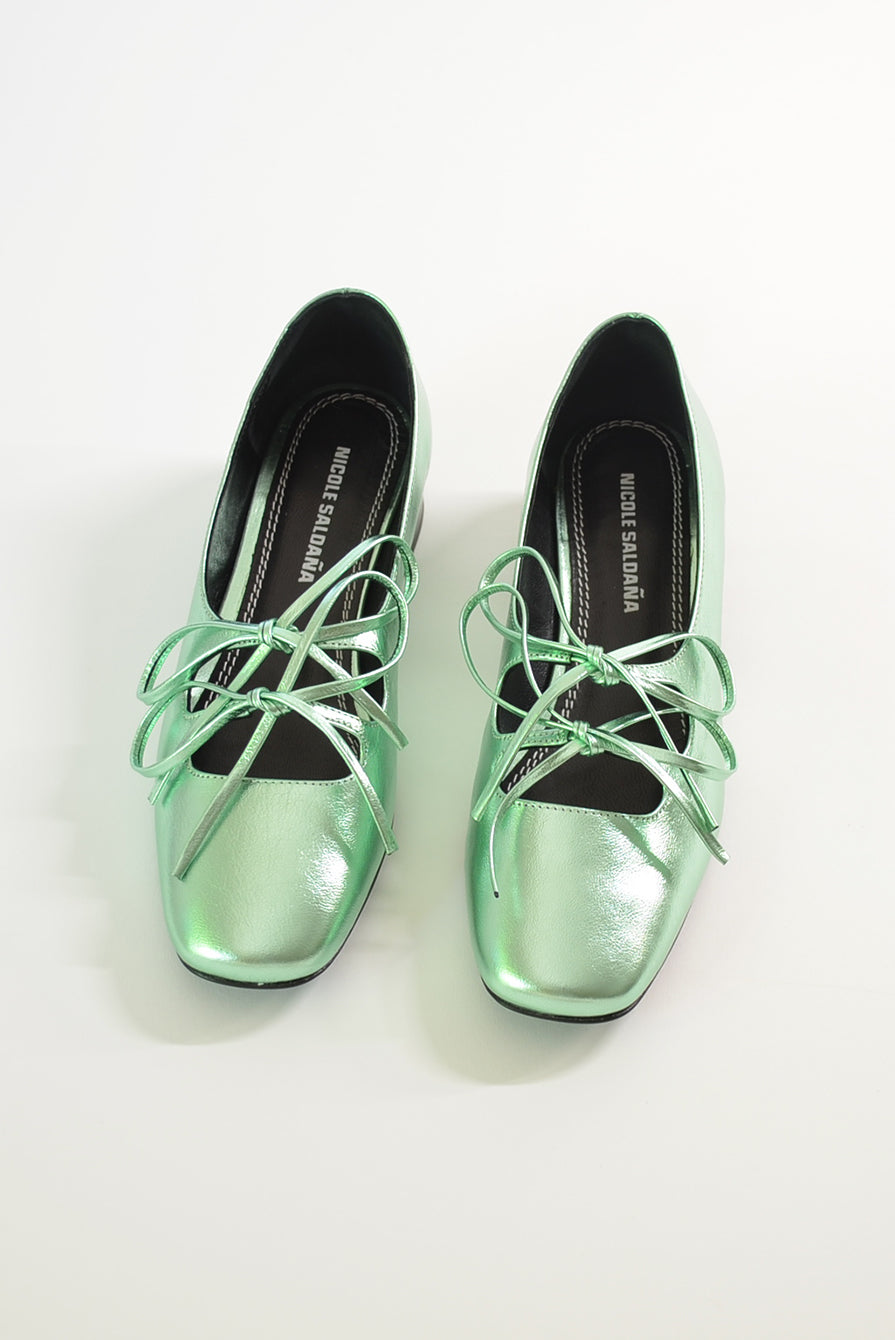 Nicole Saldana Isabel Green Metallic