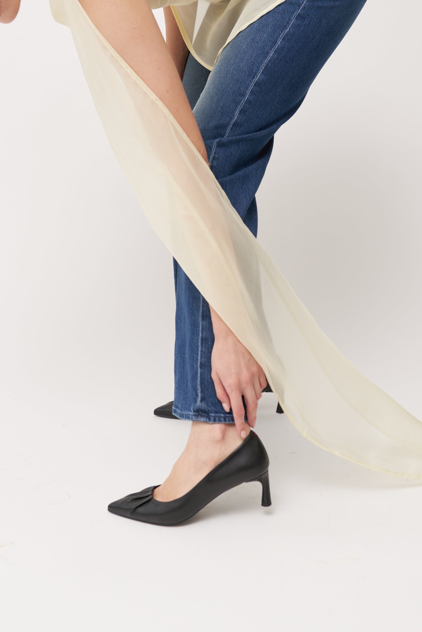 Halmanera Pointed Gathered Pumps