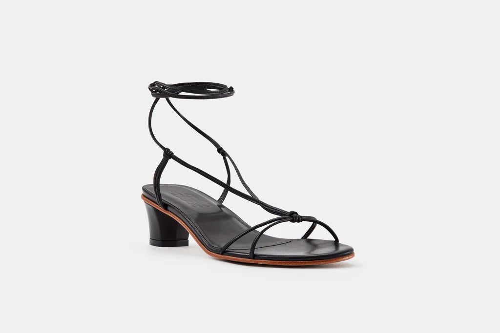Martiniano Spaghetti Sandal Black