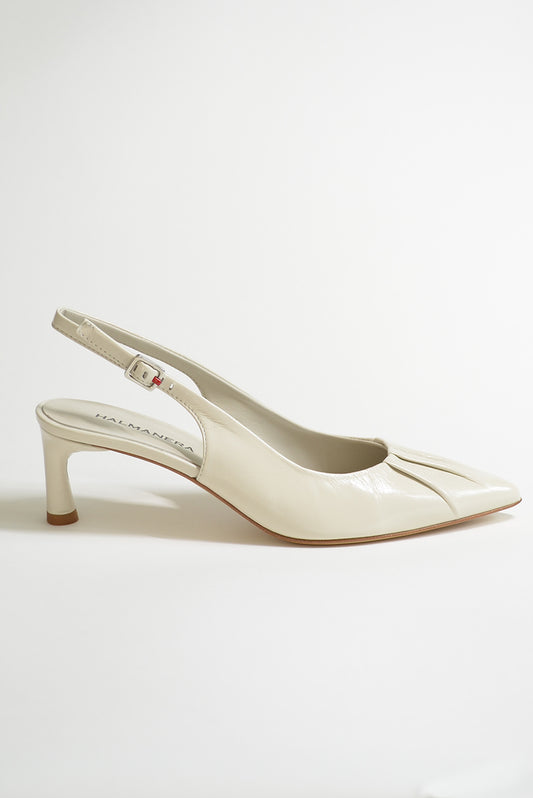 Halmanera Pointed Gathered Slingbacks