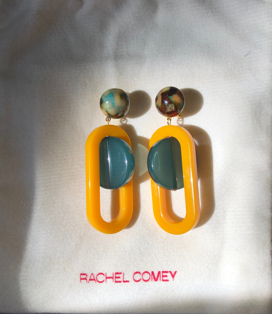 Rachel Comey Lohr Earrings green/mustard