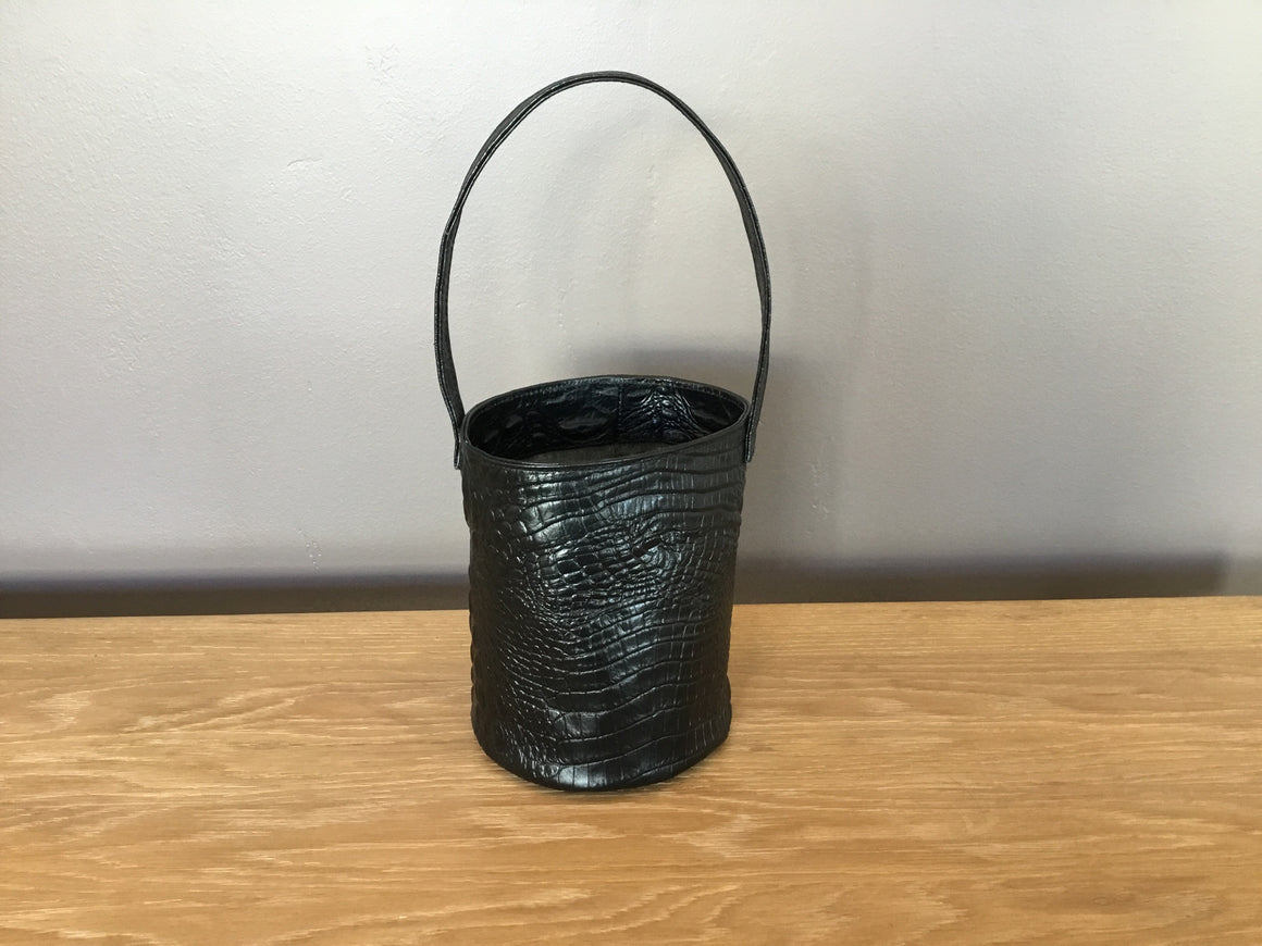 CAB Collections Bonet bucket bag- black croc-effect