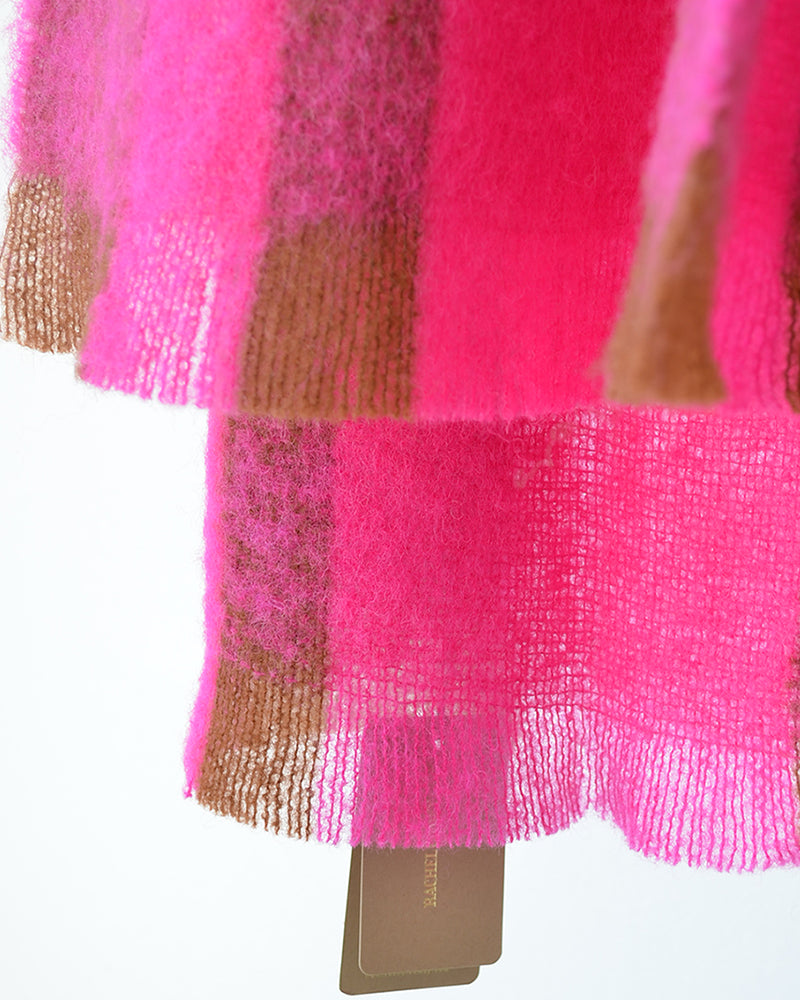 Rachel Comey Striped Scarf Fucshia