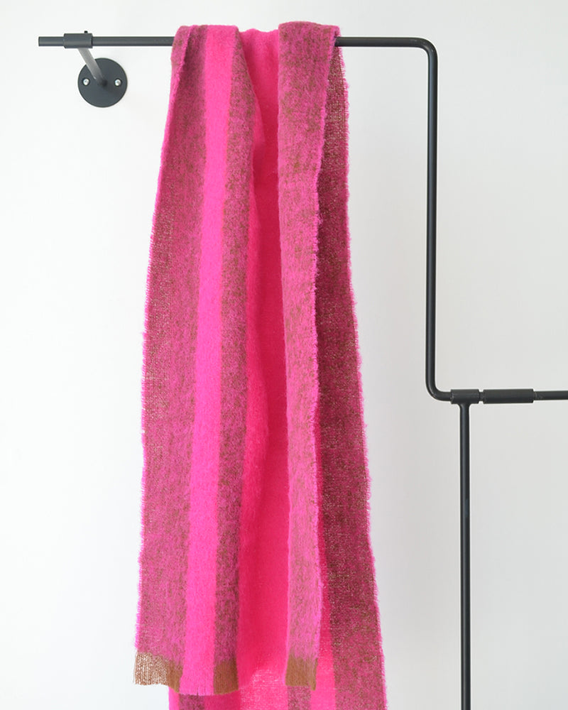 Rachel Comey Striped Scarf Fucshia