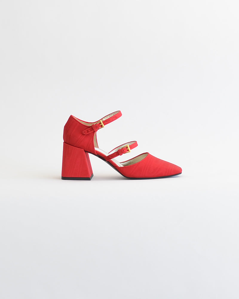 Suzanne Rae Double Strap Mary Jane Red